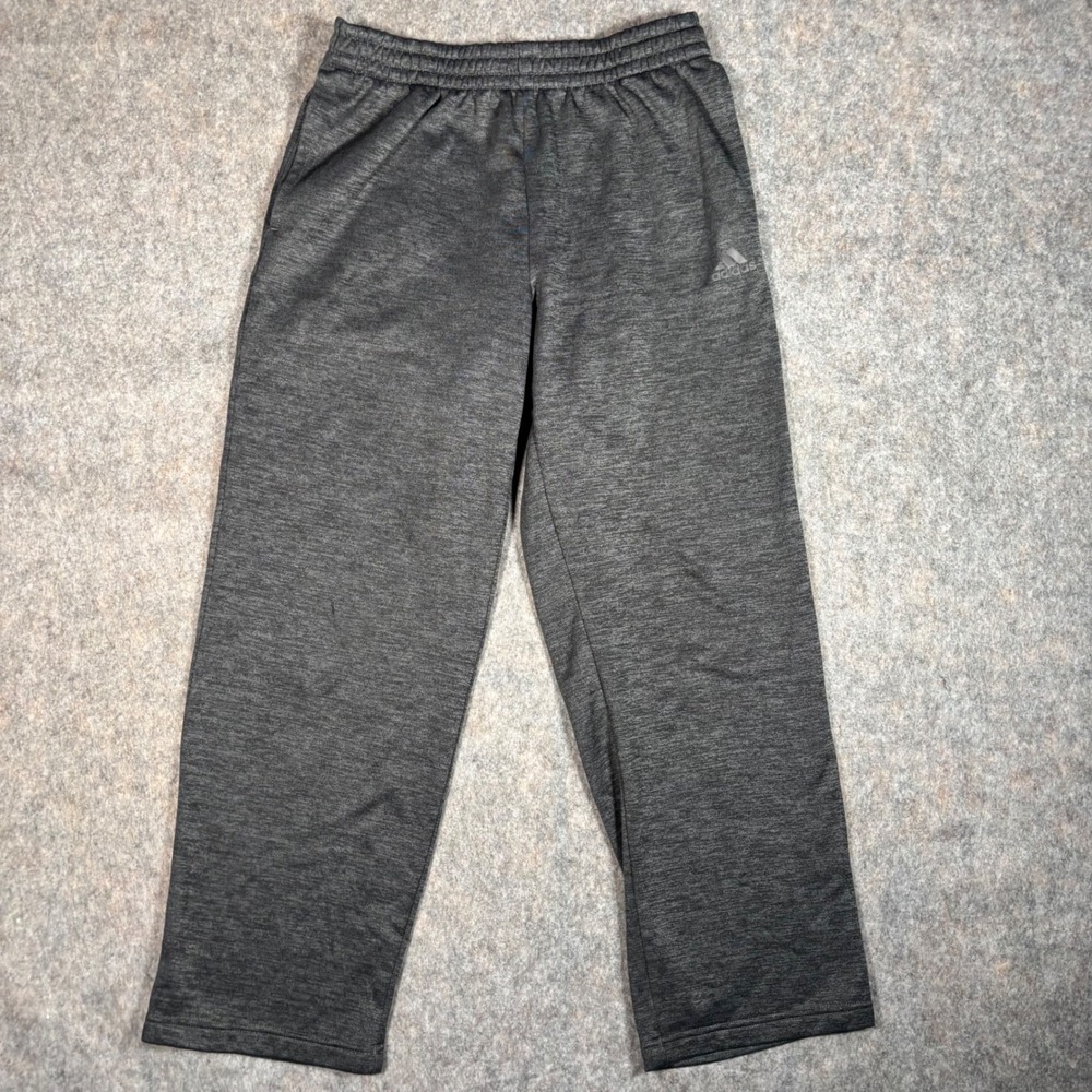 Adidas Team Issue Straight Leg Jogger Sweatpants S Gray Fleece Relaxed Wide Bagy